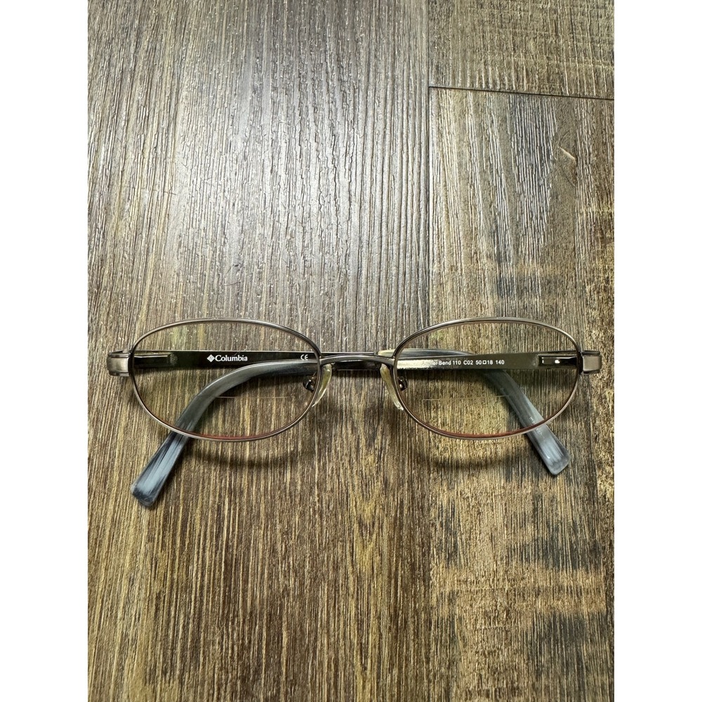 Columbia Archer Bend 110 C02 Gunmetal Oval Metal Eyeglasses Frames 50-18-140